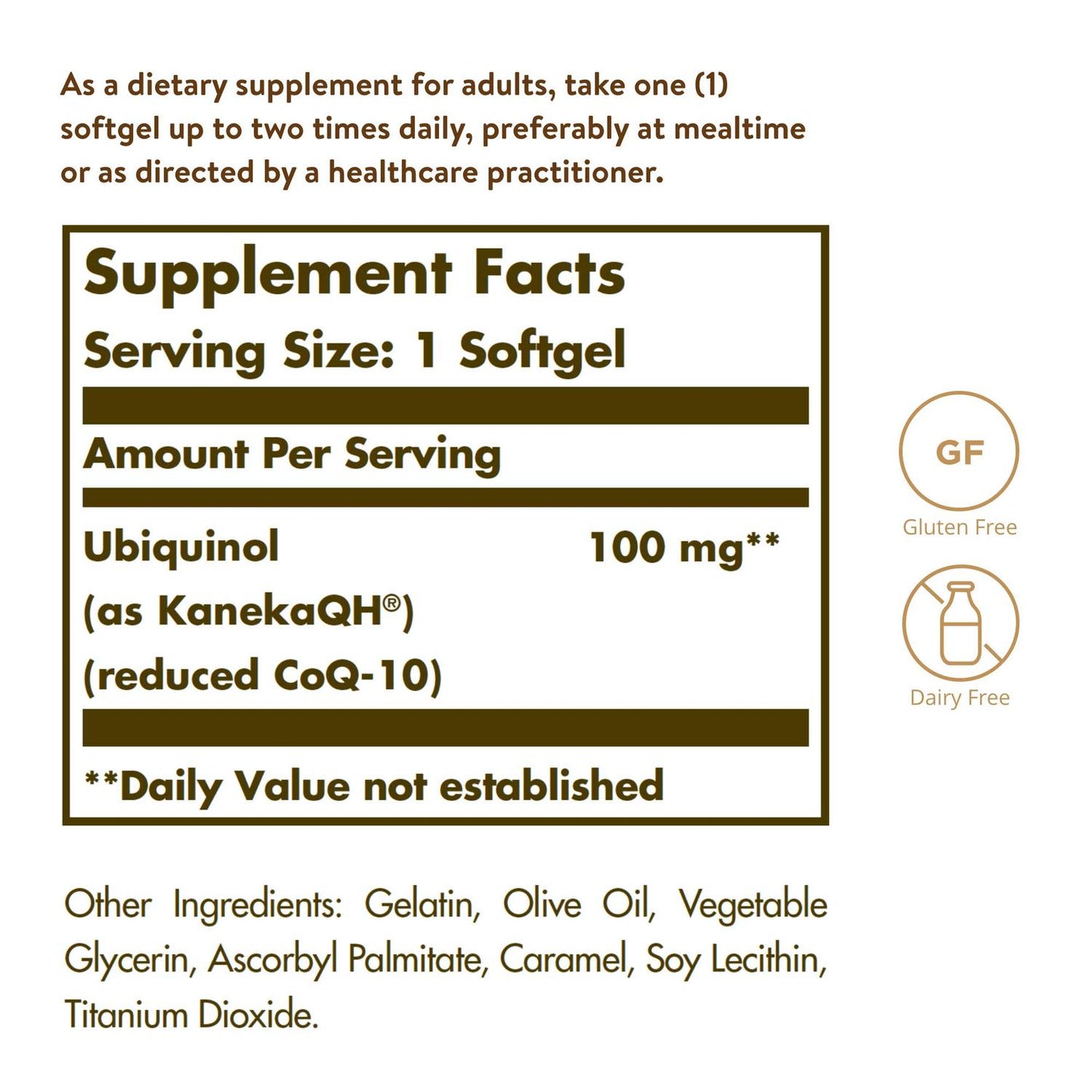 Ubiquinol 100mg (Reduced COQ-10), 50 Sofgels – Solgar-Wellu