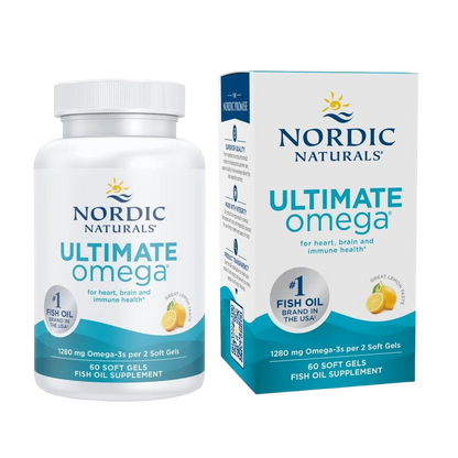 Ultimate Omega 1,280mg (Omega 3), 60 Softgels – Nordic Naturals-Wellu