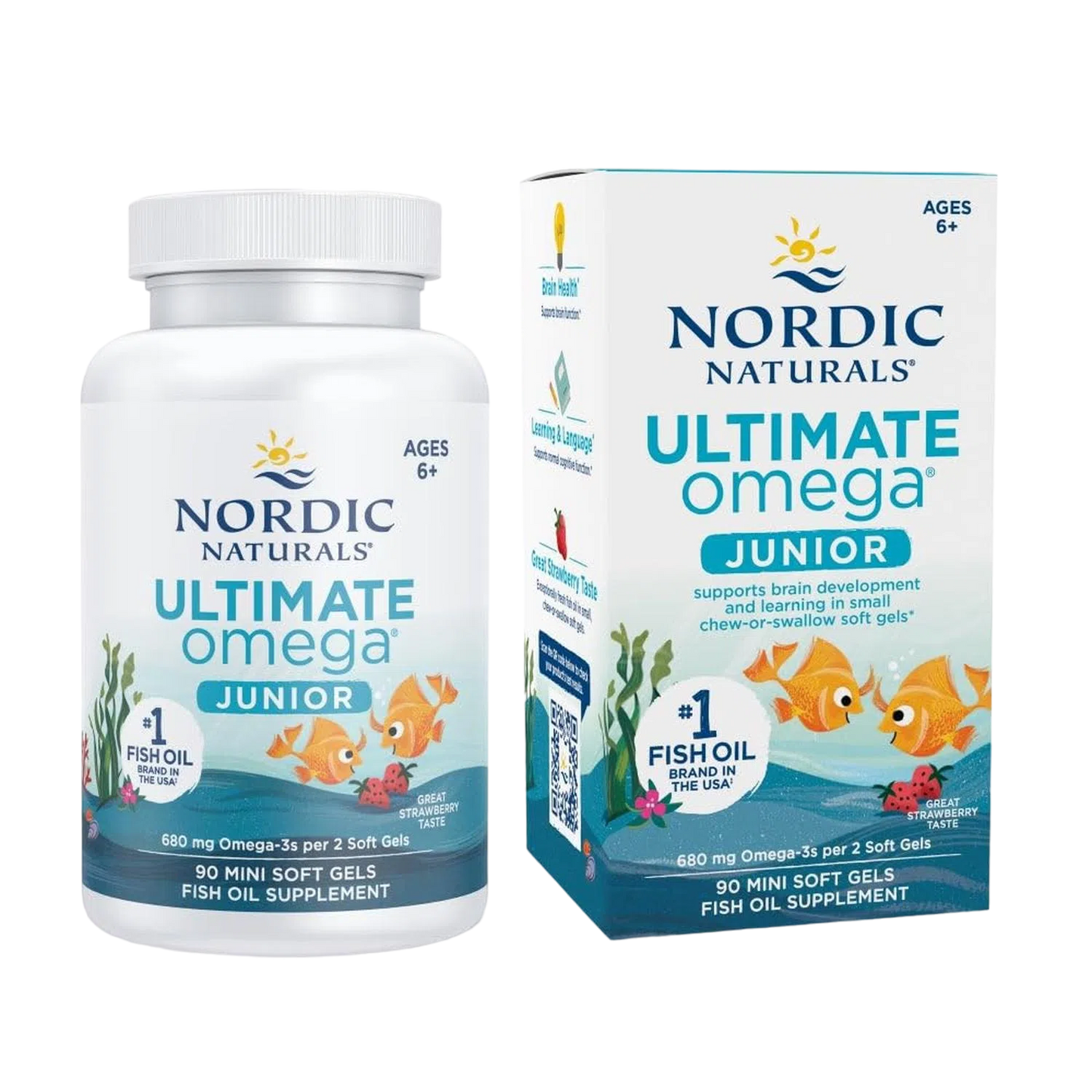 Ultimate Omega Junior 500mg, 90 Softgels – Nordic Naturals-Wellu