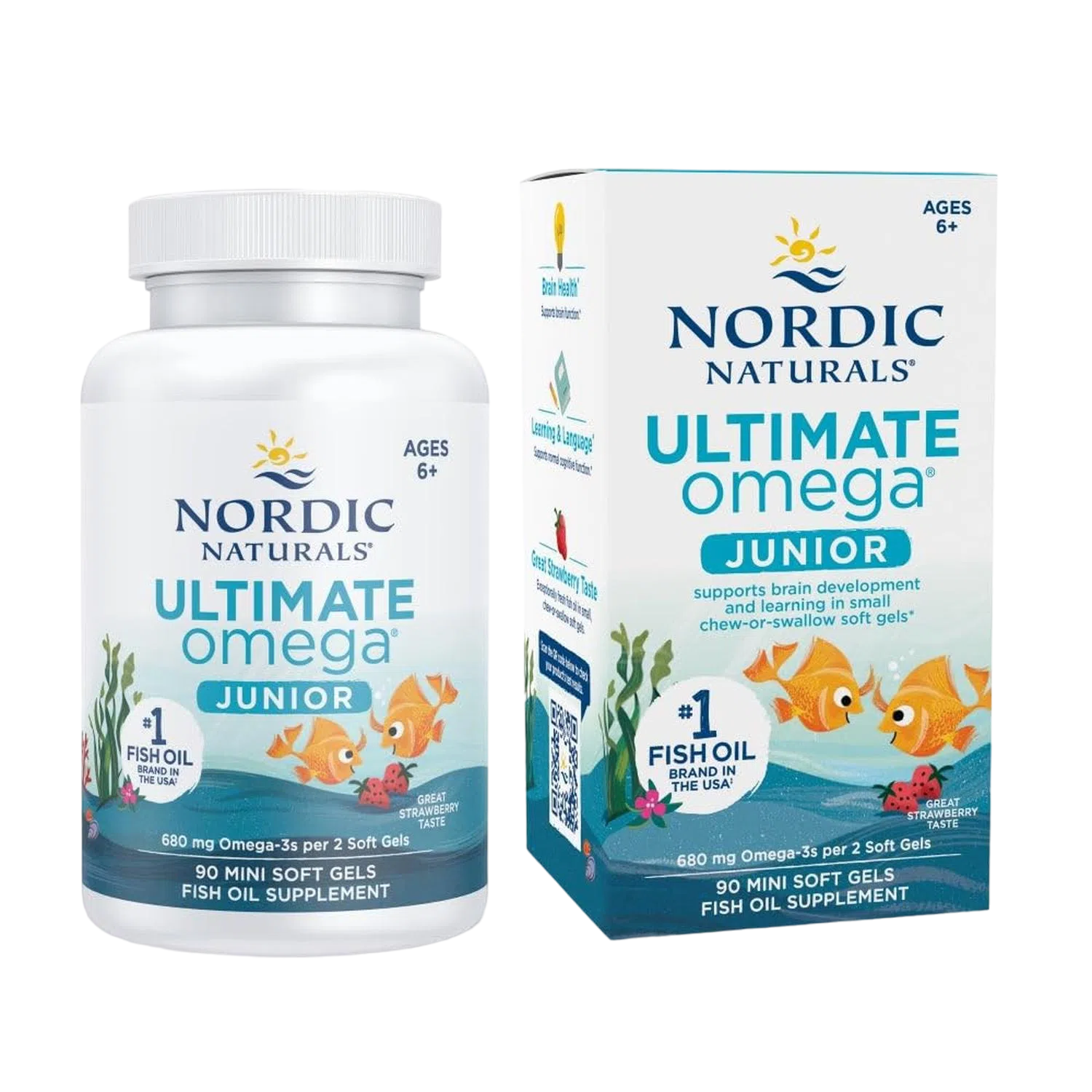 Ultimate Omega Junior 500mg, 90 Softgels – Nordic Naturals-Wellu