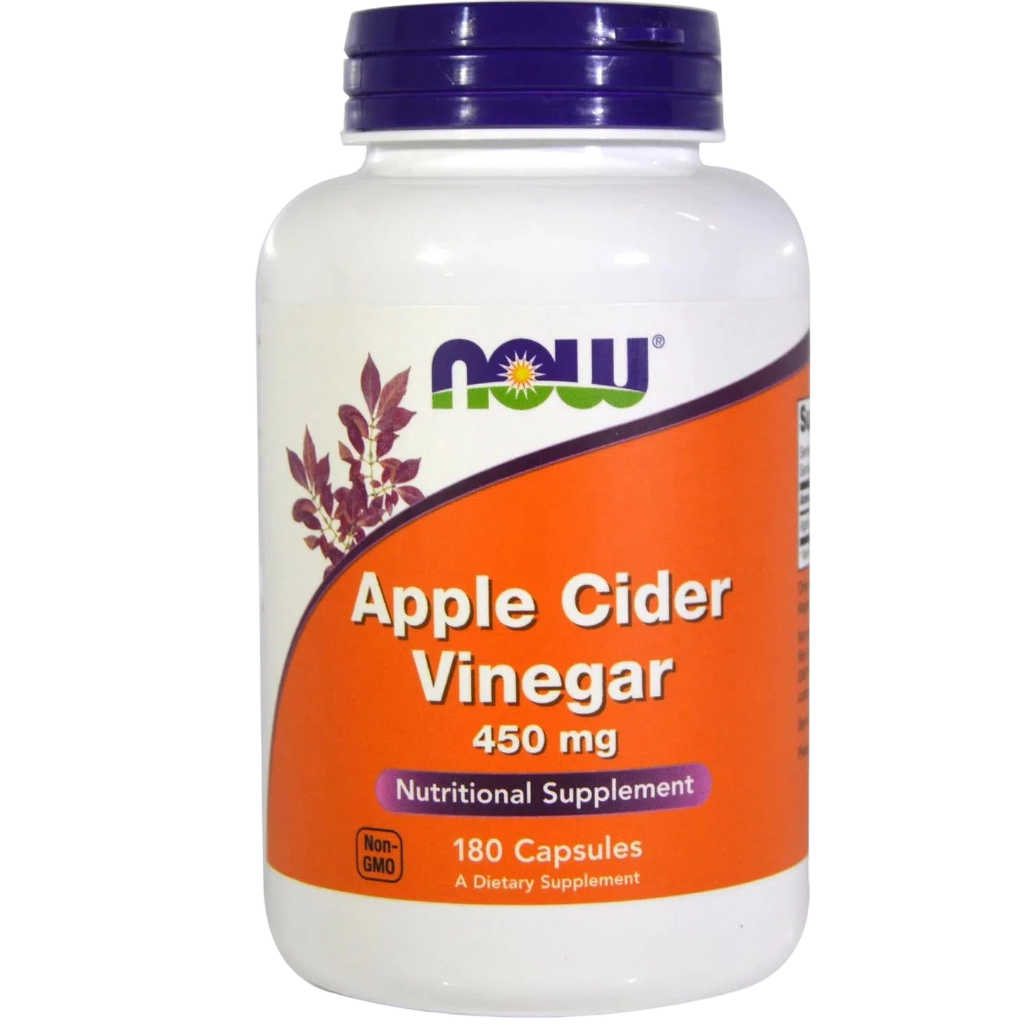 Vinagre de sidra de manzana de 450 mg, 180 Cápsulas Veg – NOW Foods-Wellu