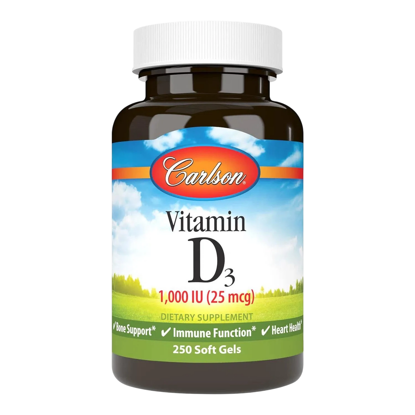 Vitamin D3 1000 IU, 250 Softgels – Carlson Labs-Wellu