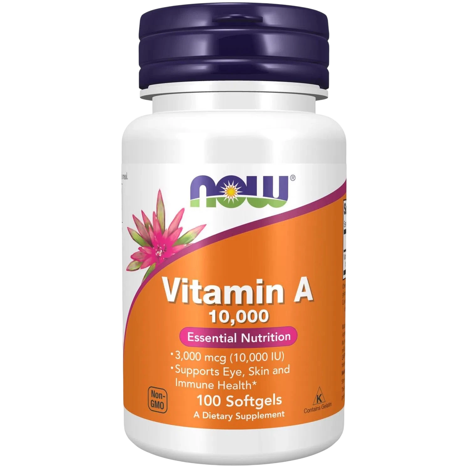 Vitamina A 10.000 blandas, 100 Softgels – NOW Foods-Wellu