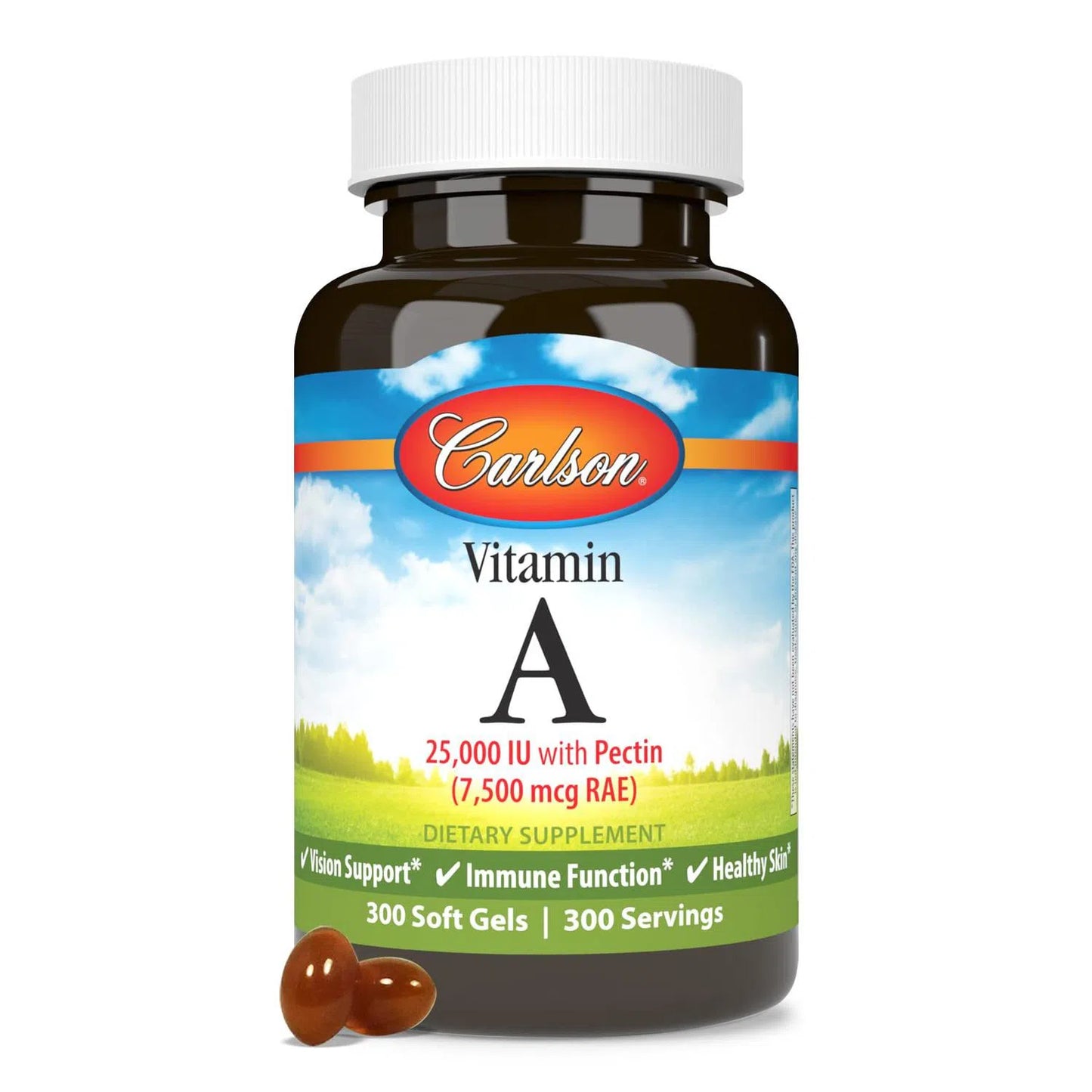 Vitamina A 25,000 UI, 300 Softcaps – Carlson Labs-Wellu