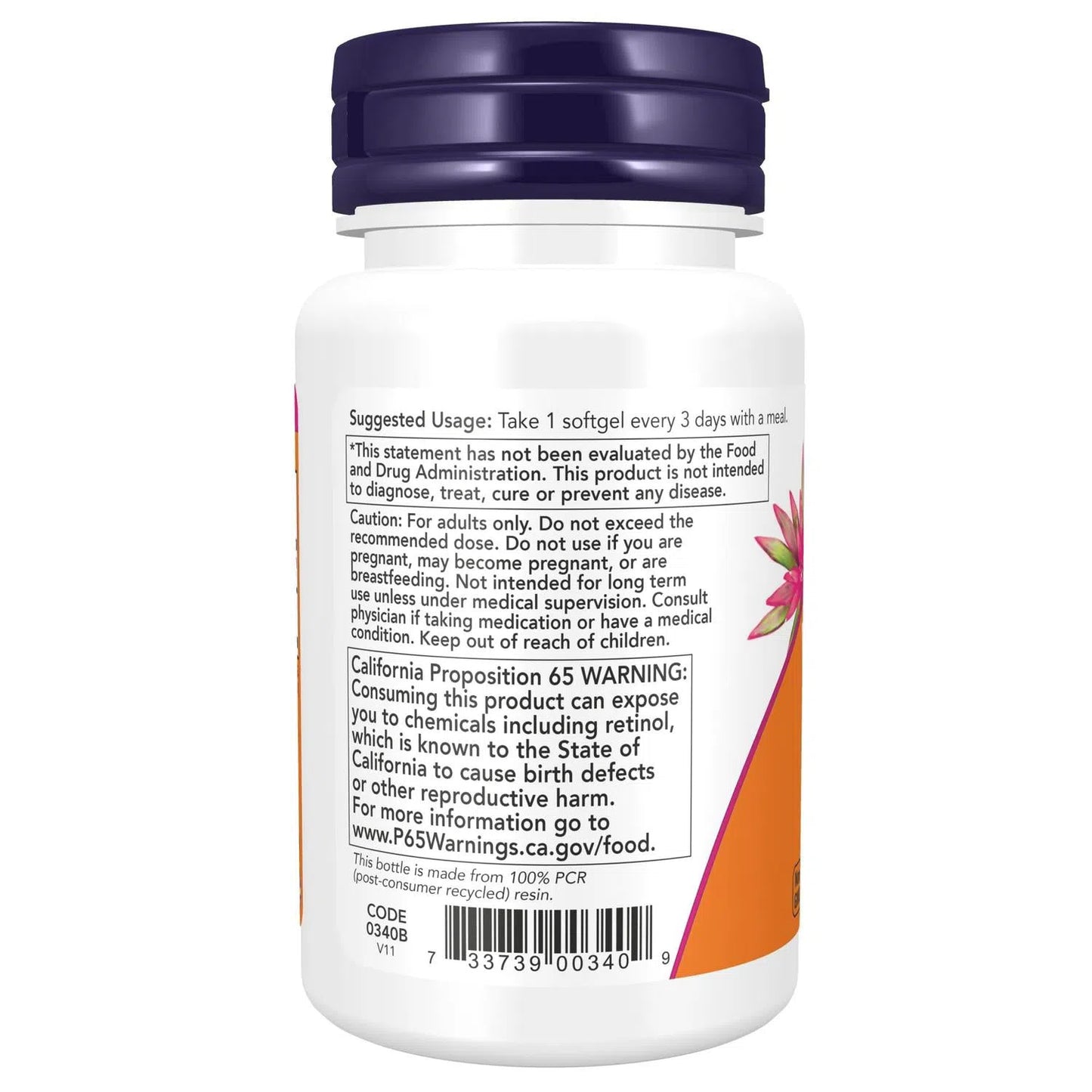 Vitamina A 25.000 blandas, 100 Softgels – NOW Foods-Wellu