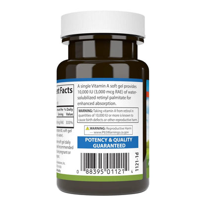 Vitamina A Soluble 10,000 IU, 100 Softgels – Carlson Labs-Wellu