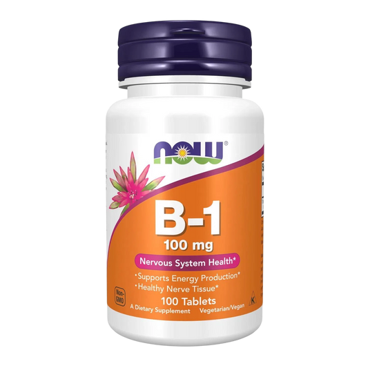 Vitamina B-1 de 100 mg, 100 Tabletas – NOW Foods-Wellu