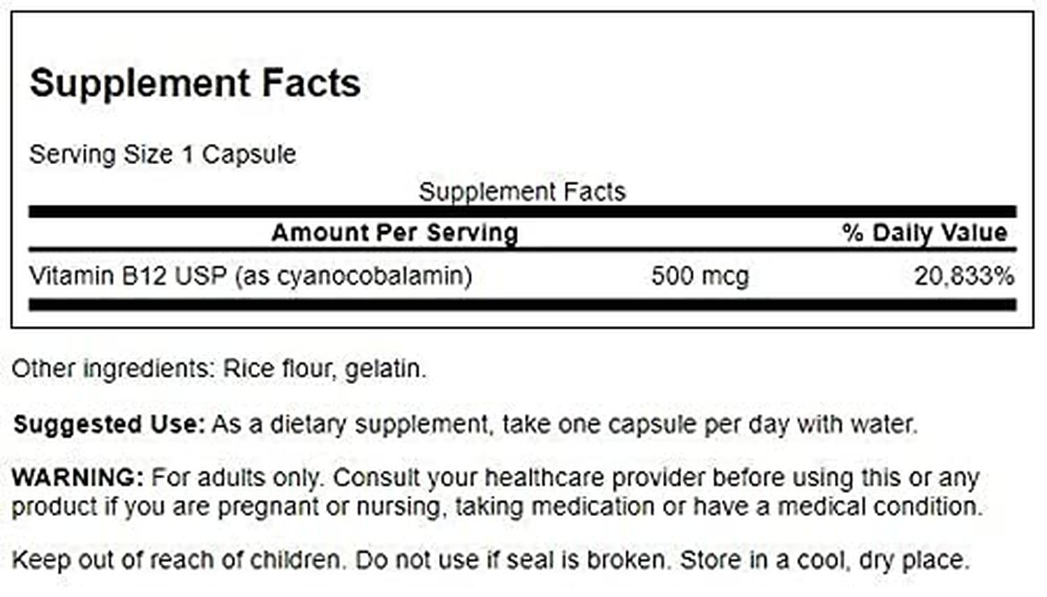 Vitamina B-12, 100 Caps – Swanson-Wellu