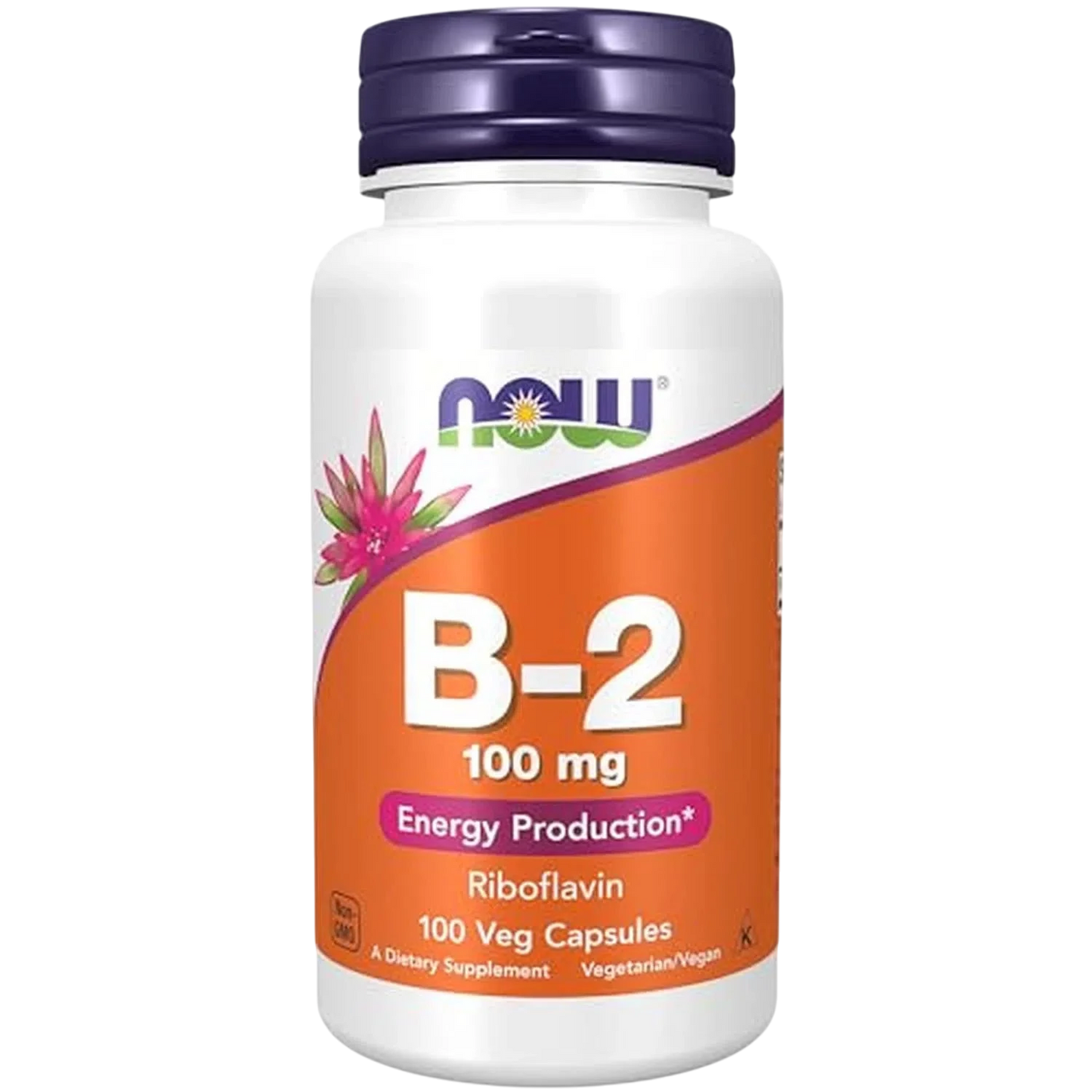 Vitamina B-2 de 100 mg, 100 Cápsulas Veg – NOW Foods-Wellu