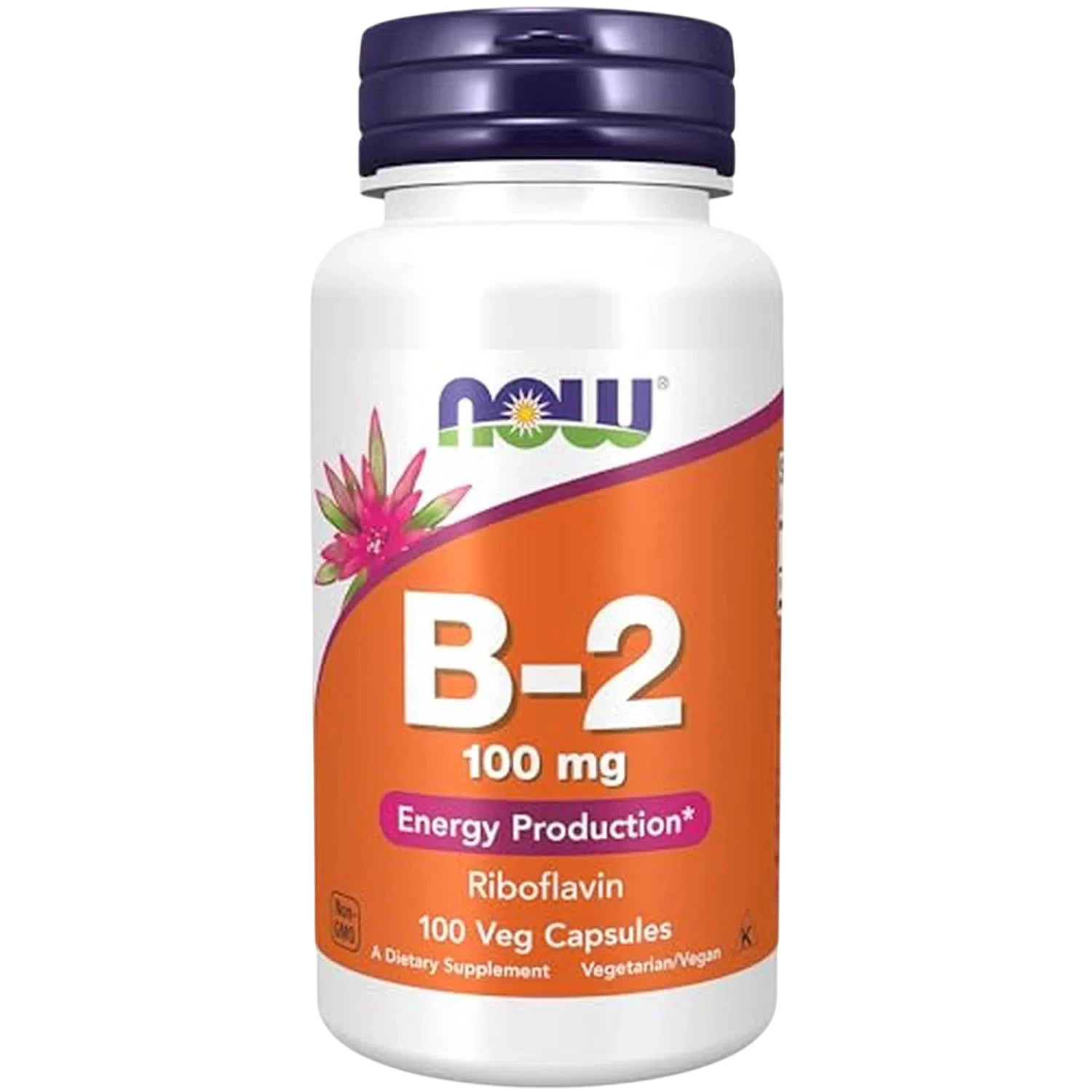 Vitamina B-2 de 100 mg, 100 Cápsulas Veg – NOW Foods-Wellu