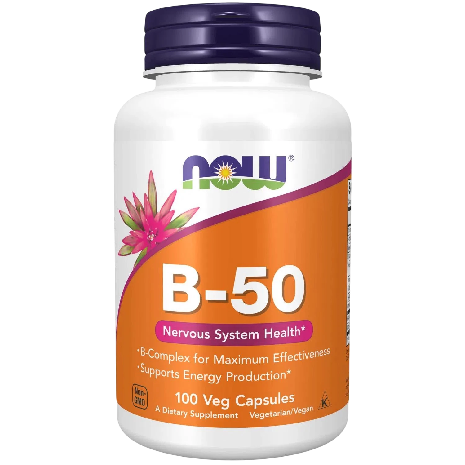 Vitamina B-50 mg, 100 Cápsulas Veg – NOW Foods-Wellu