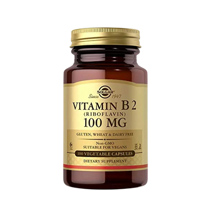 Vitamina B2 Riboflavin 100mg, 100 Capsulas – Solgar-Wellu