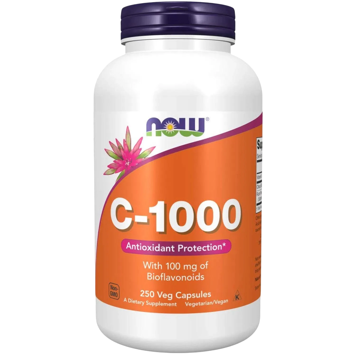 Vitamina C-1000, 250 Veg Caps – NOW Foods-Wellu