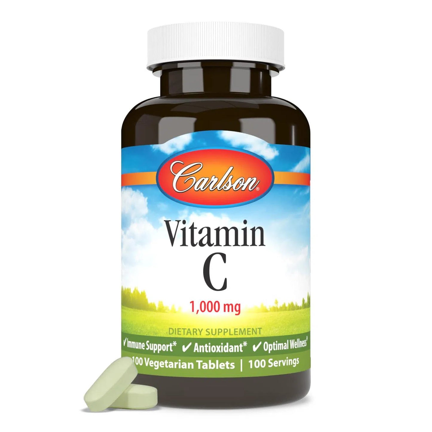 Vitamina C 1000mg, 100 Tabletas – Carlson Labs-Wellu