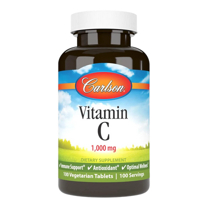 Vitamina C 1000mg, 100 Tabletas – Carlson Labs-Wellu