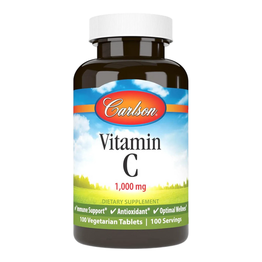 Vitamina C 1000mg, 100 Tabletas – Carlson Labs-Wellu