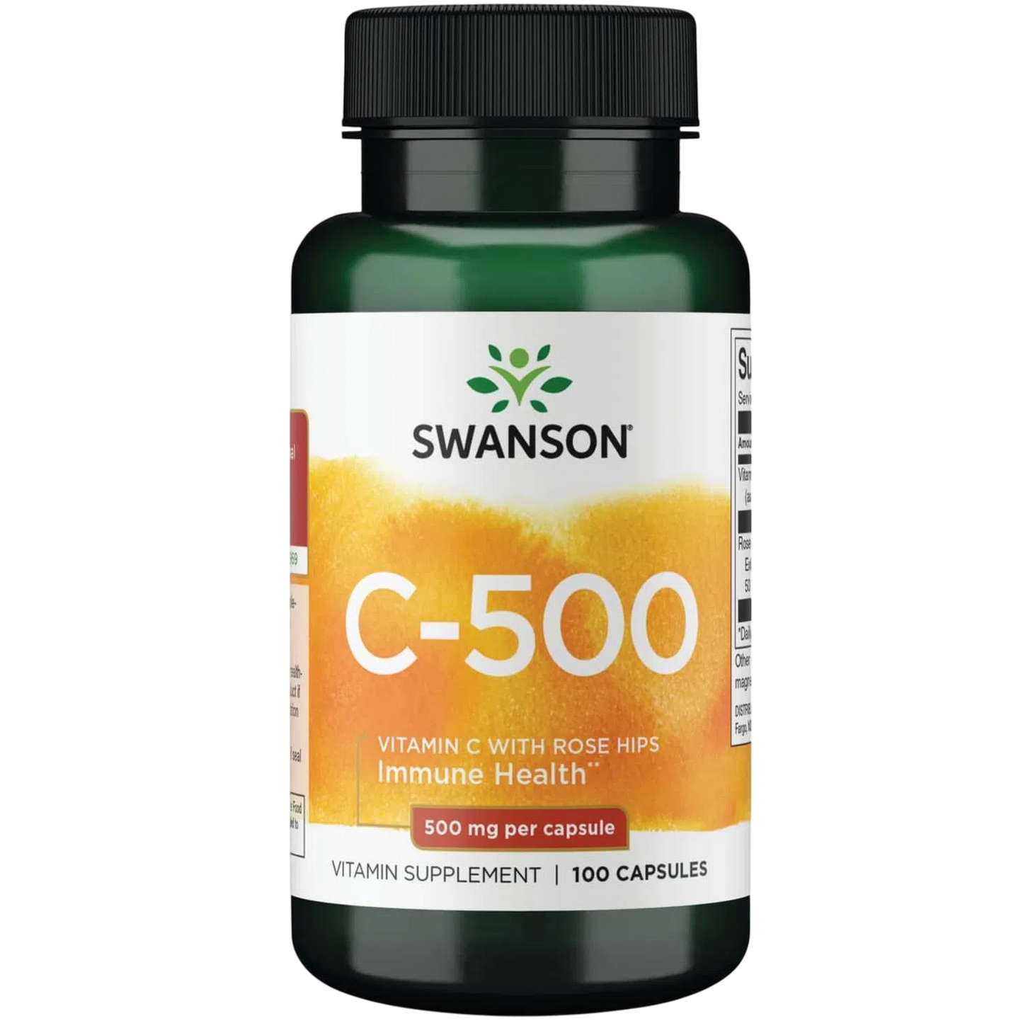 Vitamina C con Escaramujos 500mg, 100 Caps – Swanson-Wellu