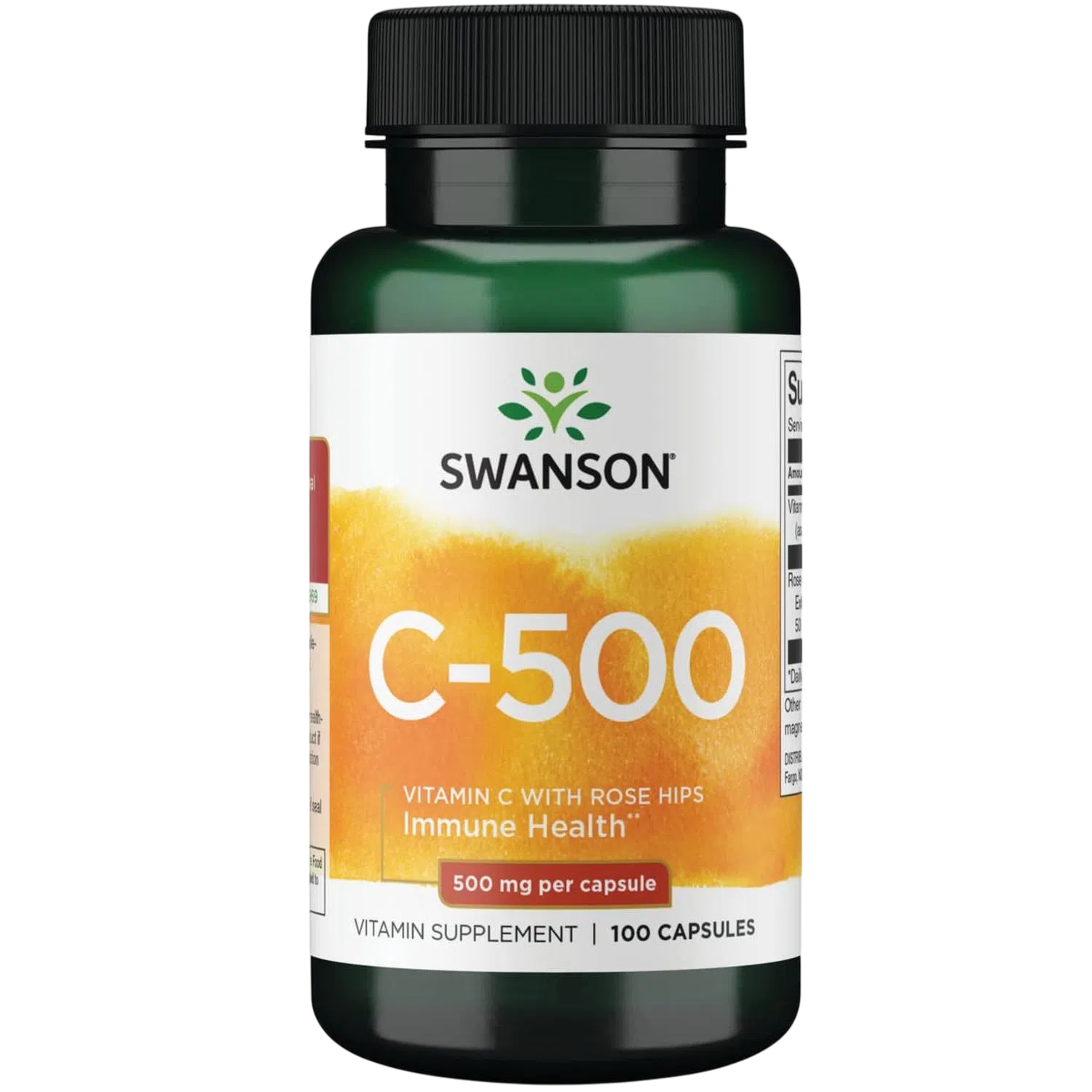 Vitamina C con Escaramujos 500mg, 100 Caps – Swanson-Wellu