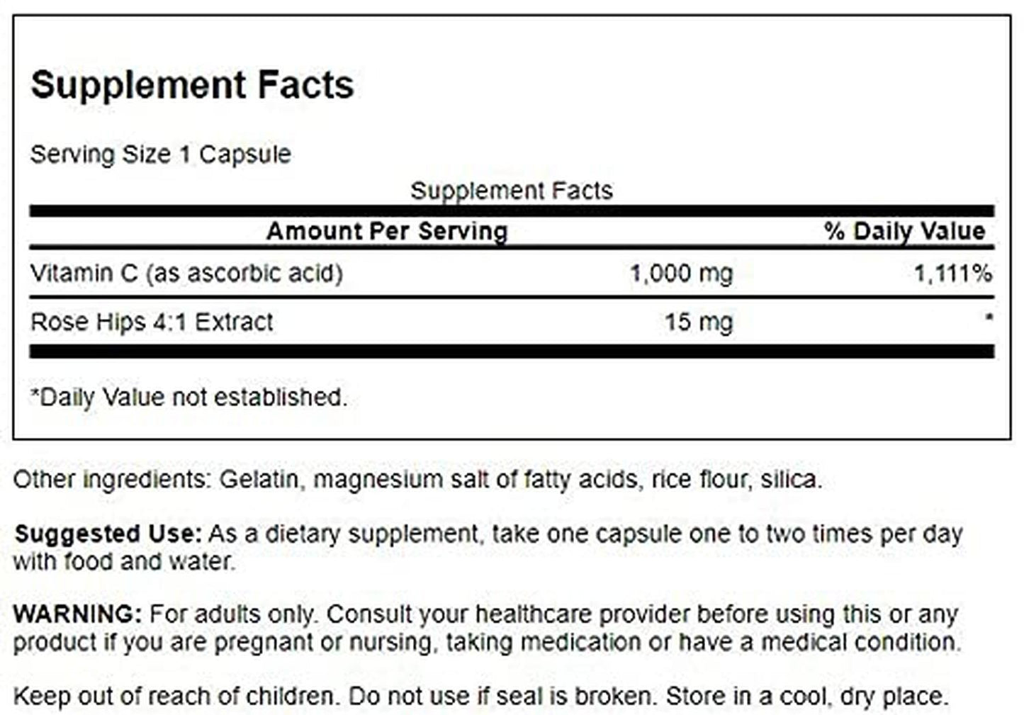 Vitamina C con Escaramujos, 90 Caps – Swanson-Wellu