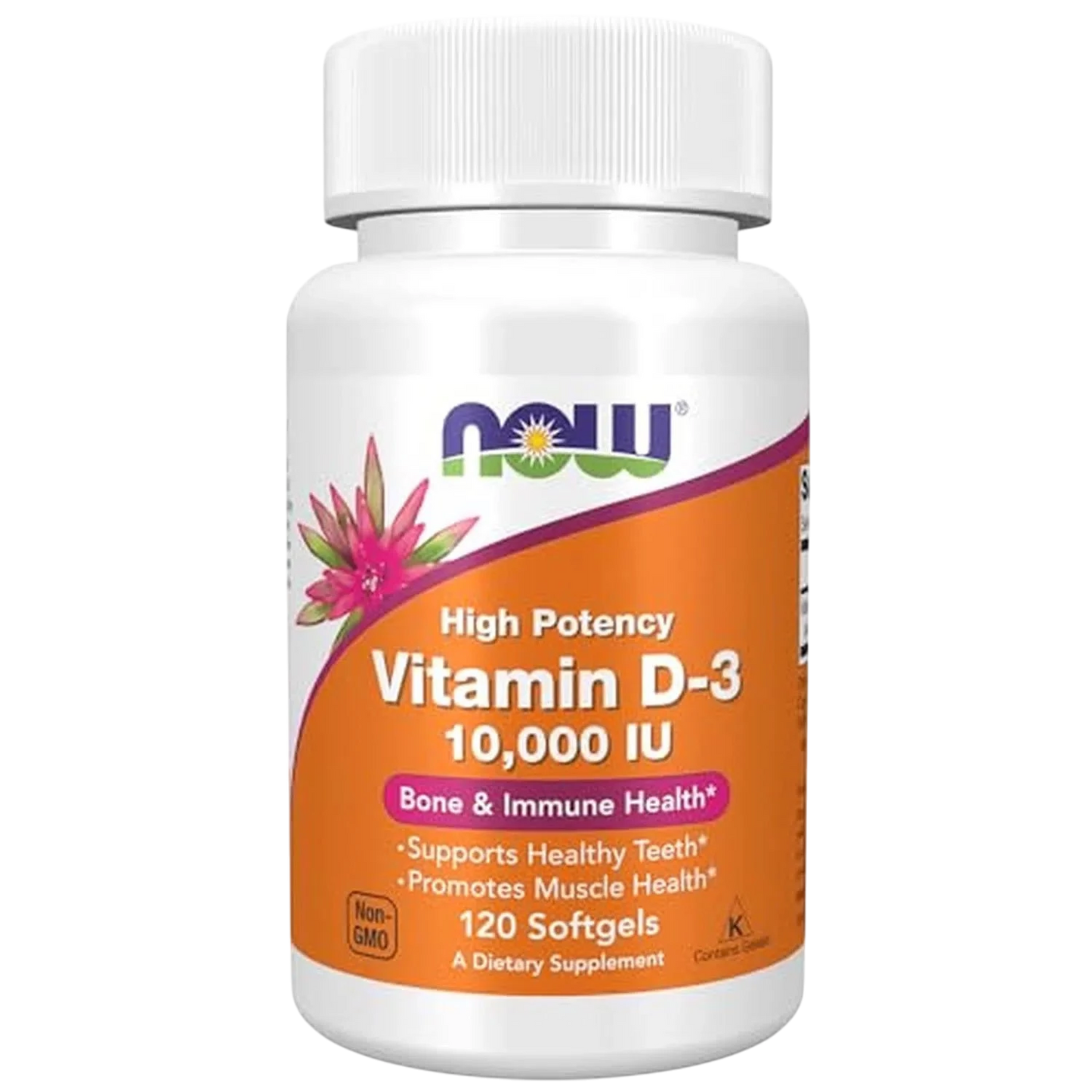 Vitamina D-3 10.000 UI blandas, 120 Softgels – NOW Foods-Wellu