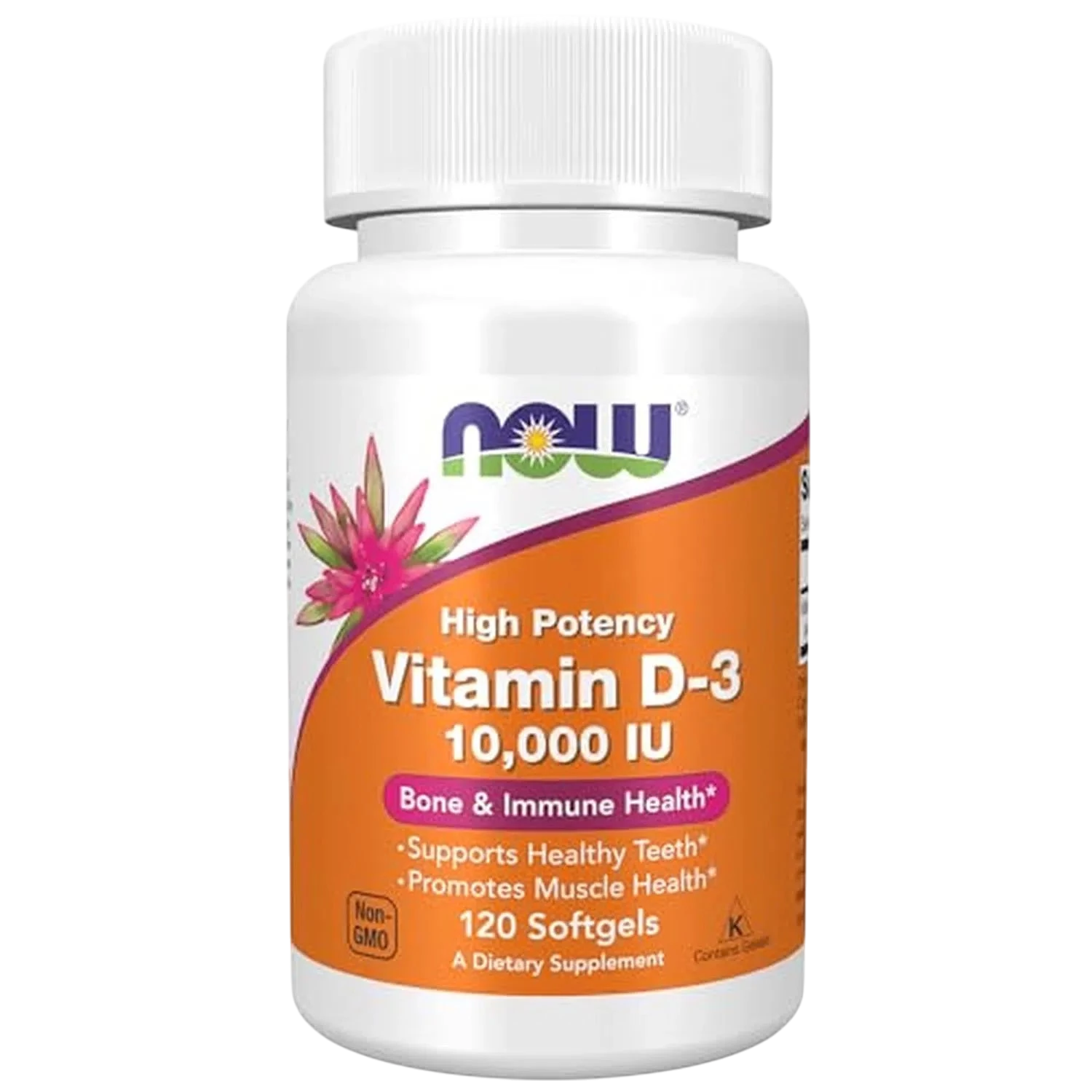 Vitamina D-3 10.000 UI blandas, 120 Softgels – NOW Foods-Wellu