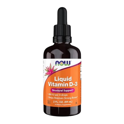 Vitamina D-3 líquida, 2 fl. oz. – NOW Foods-Wellu