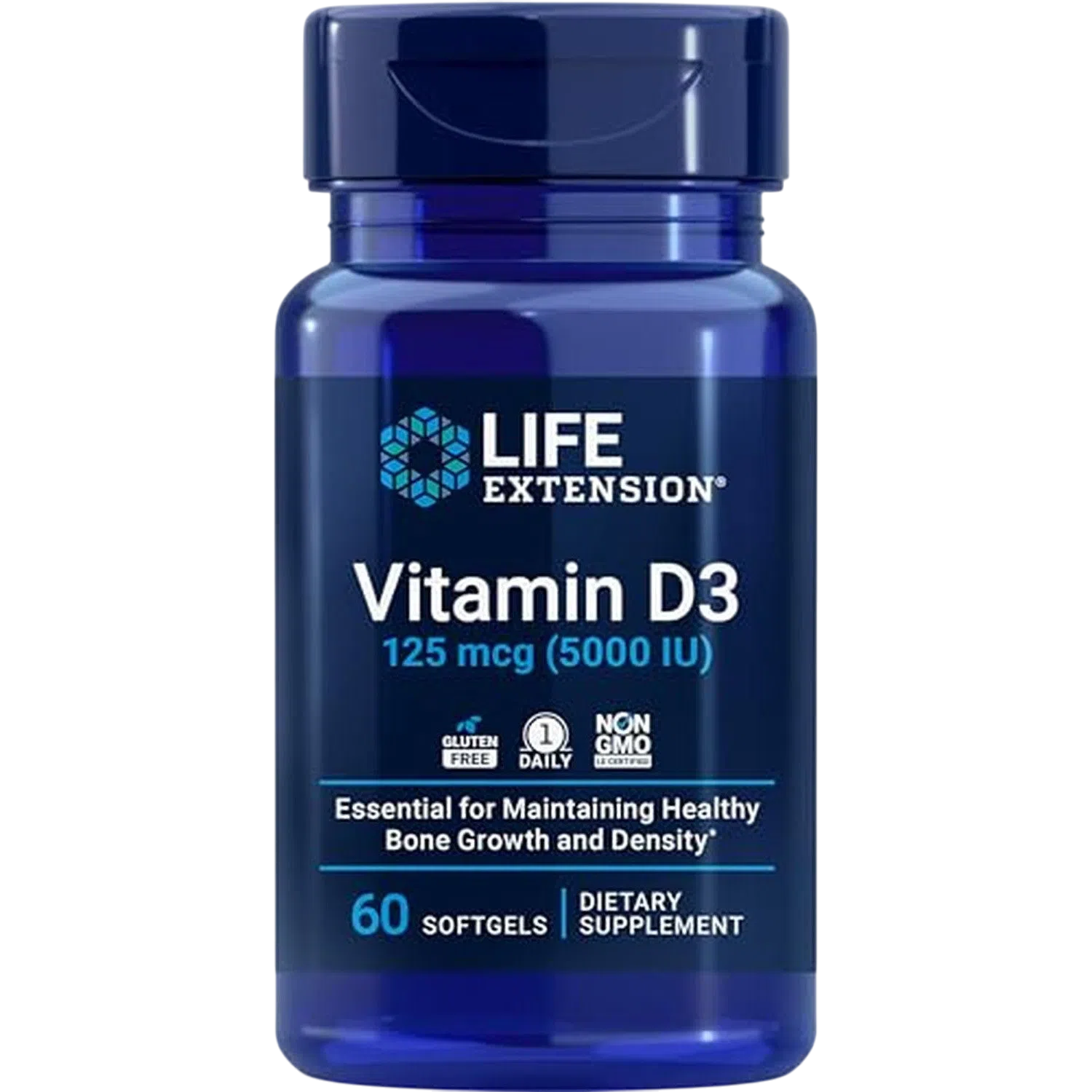 Vitamina D3 125 mcg, 60 Softcaps – Life Extension-Wellu