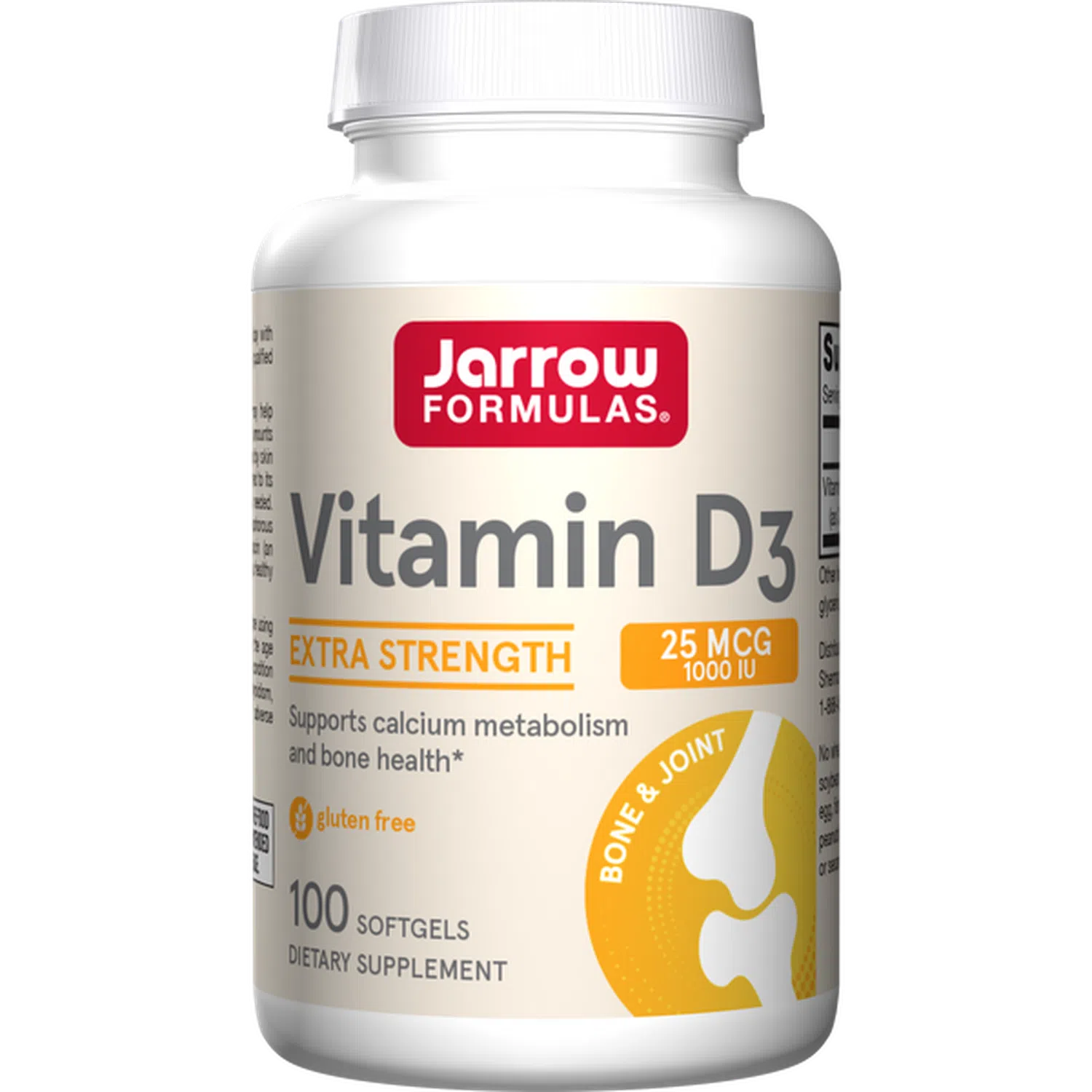 Vitamina D3 25 mcg (1000 UI), 100 Sgels – Jarrow Formulas-Wellu