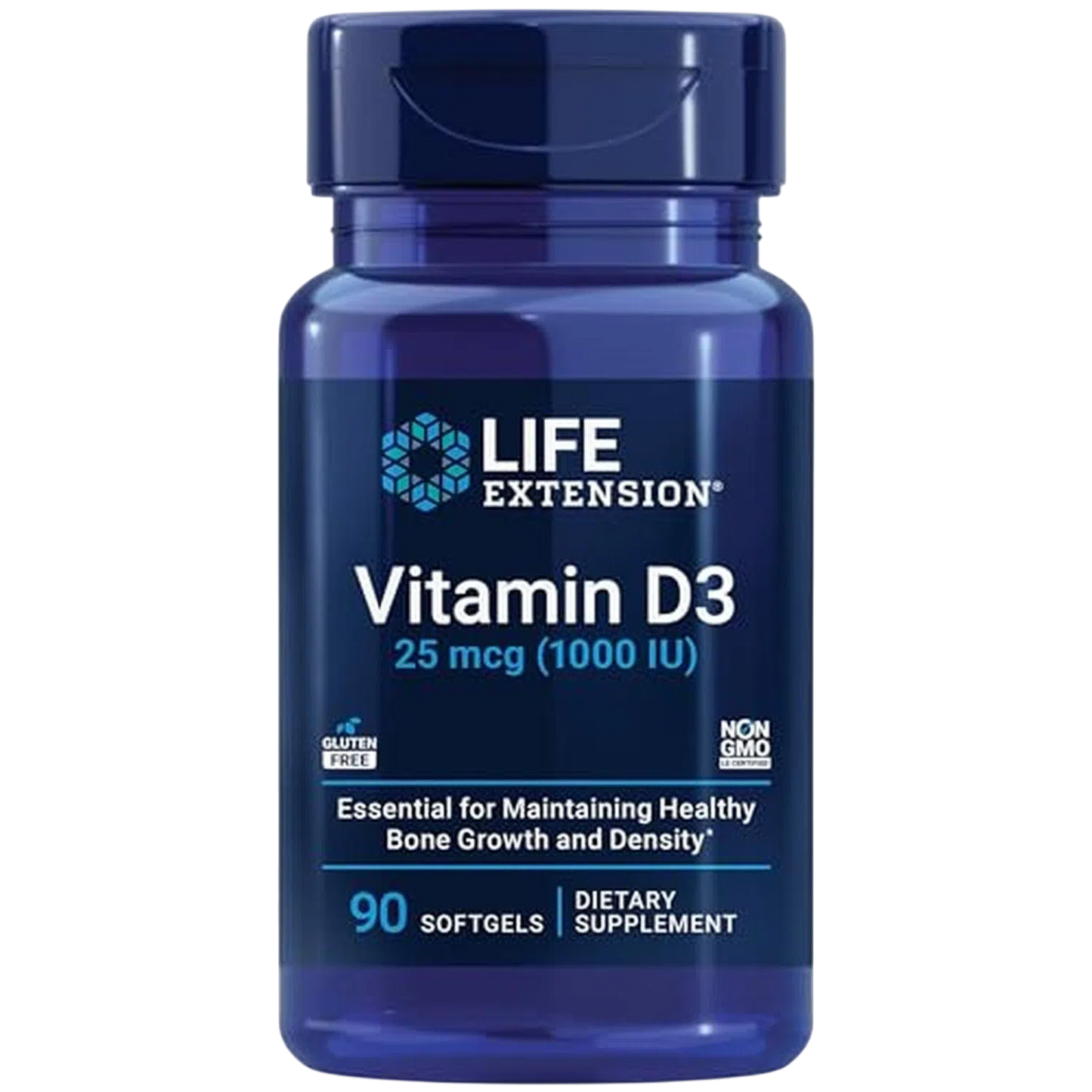 Vitamina D3 25mcg, 90 Softcaps – Life Extension-Wellu