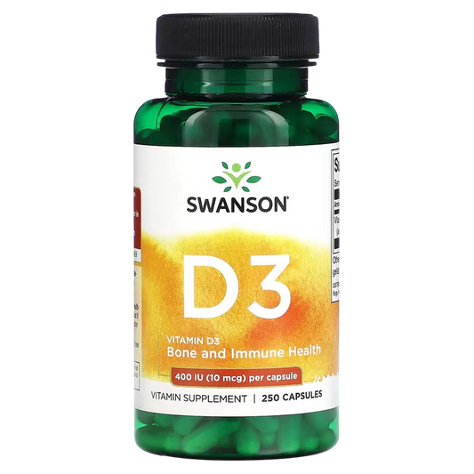 Vitamina D3 (400 IU) Apoyo Salud Ósea, 250 Caps – Swanson-Wellu