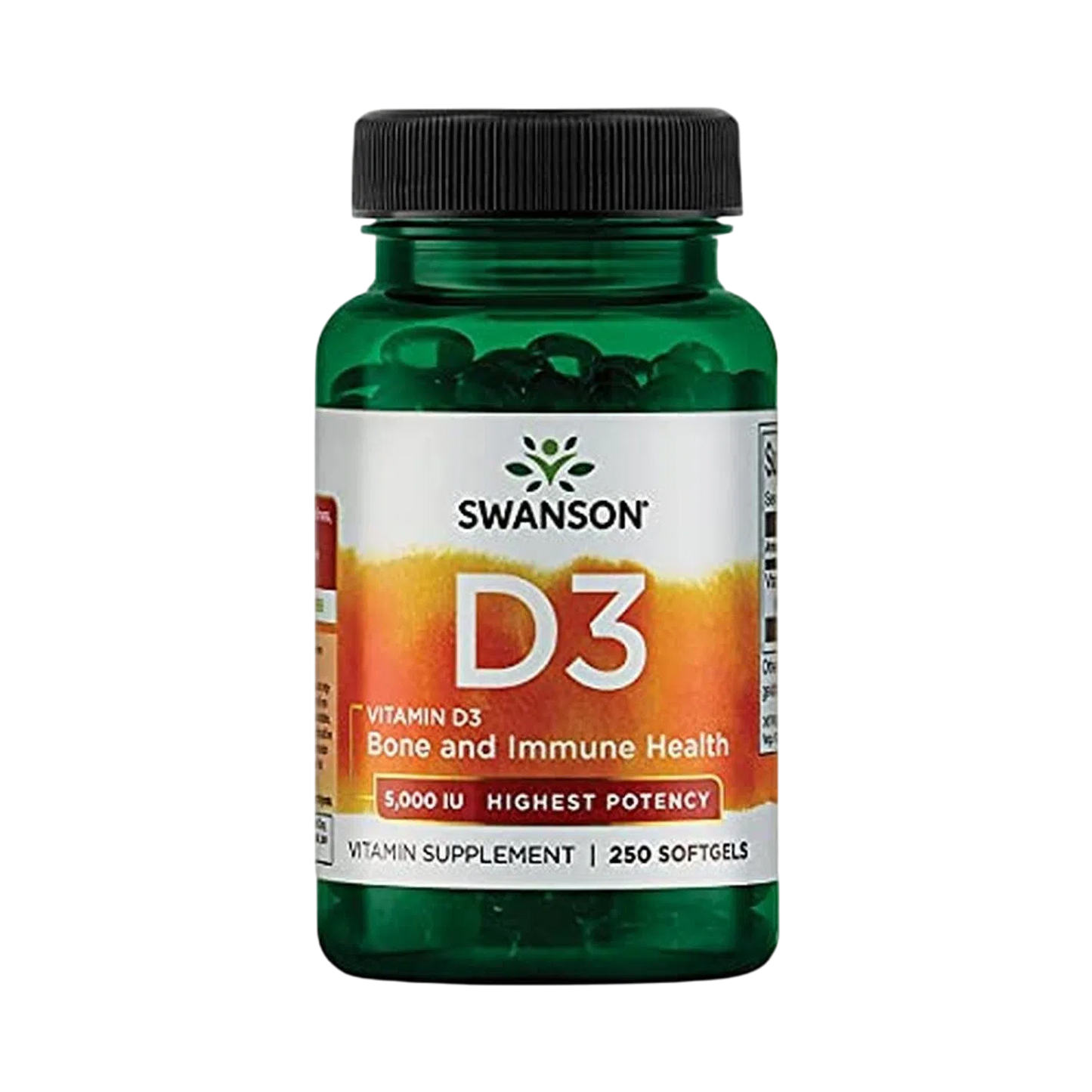 Vitamina D3 5000 IU (125mcg), 250 Sgel – Swanson-Wellu