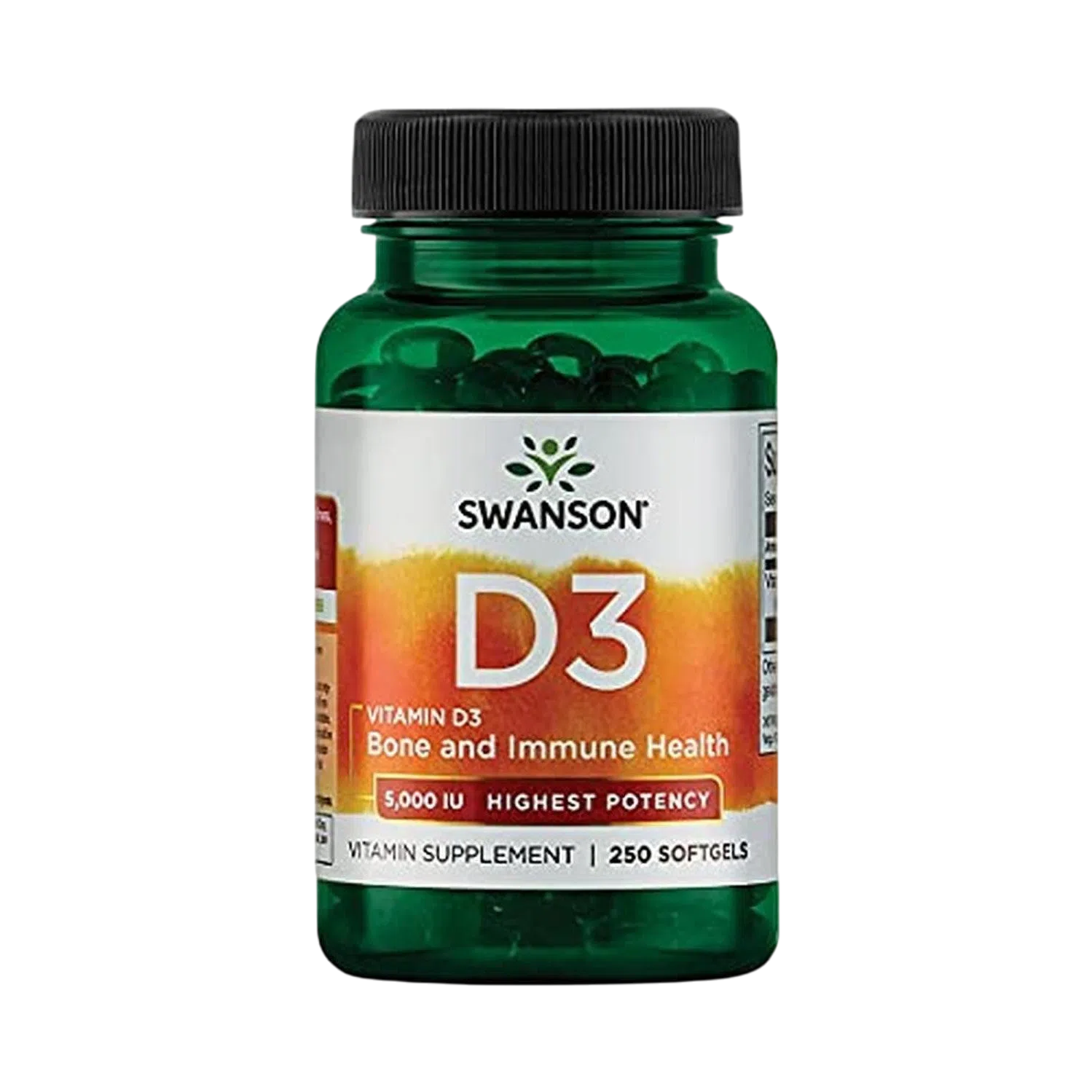 Vitamina D3 5000 IU (125mcg), 250 Sgel – Swanson-Wellu