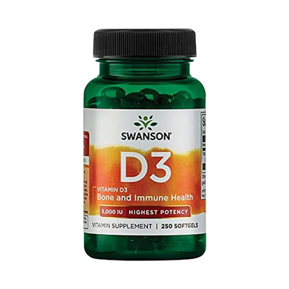 Vitamina D3 5000 IU (125mcg), 250 Sgel – Swanson-Wellu