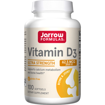 Vitamina D3 62.5 mcg (2500 UI), 100 Sgels – Jarrow Formulas-Wellu