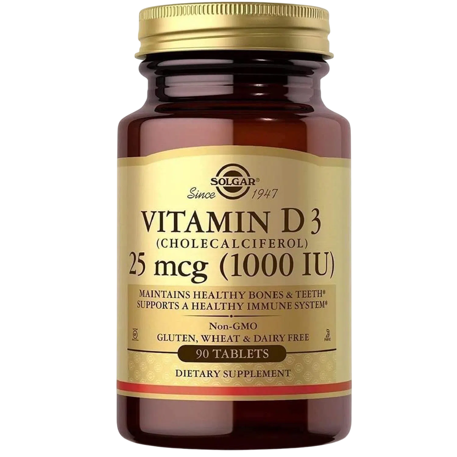 Vitamina D3 Cholecalciferol (1000 IU), 90 tab – Solgar-Wellu