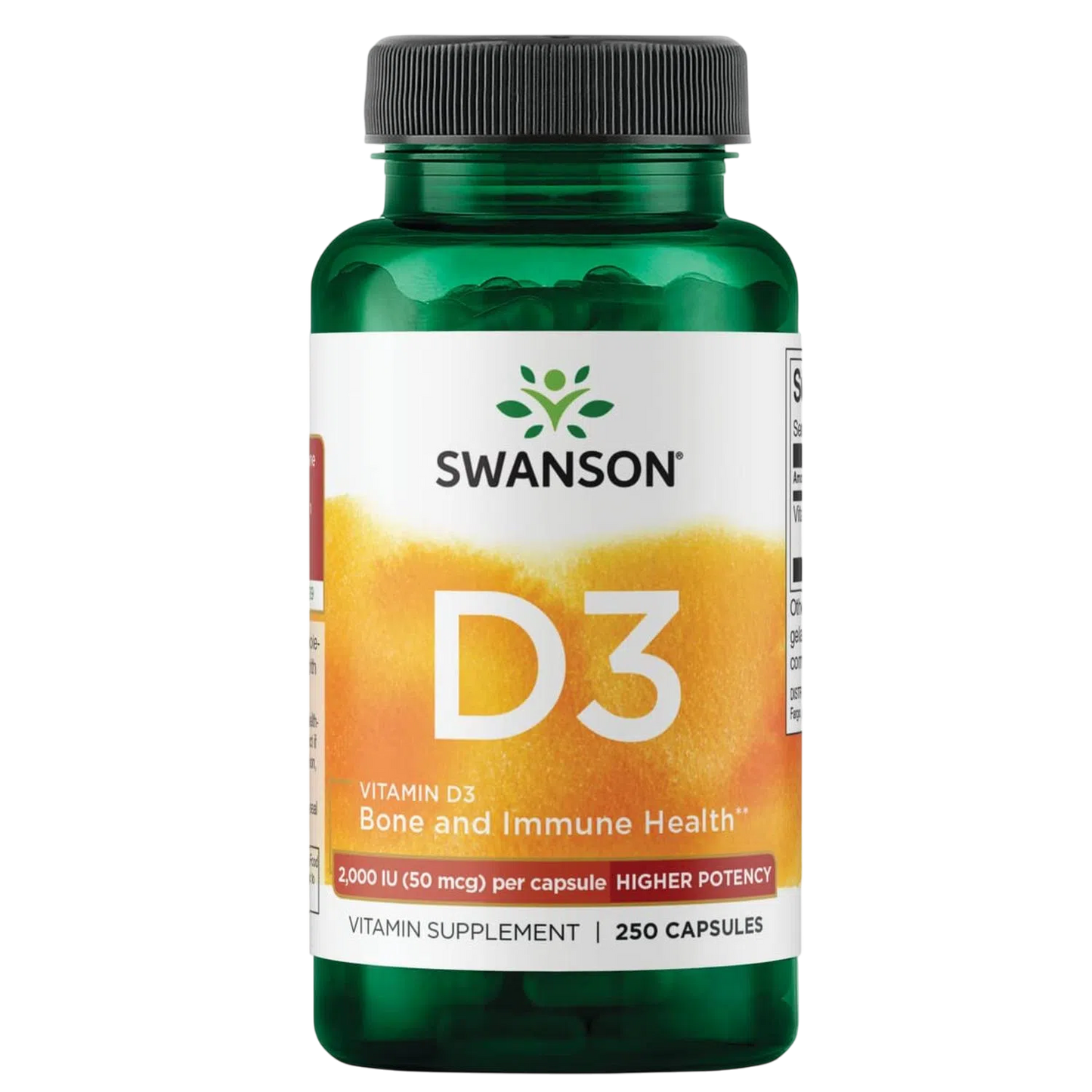 Vitamina D3 Potencia Superior, 250 Caps – Swanson-Wellu