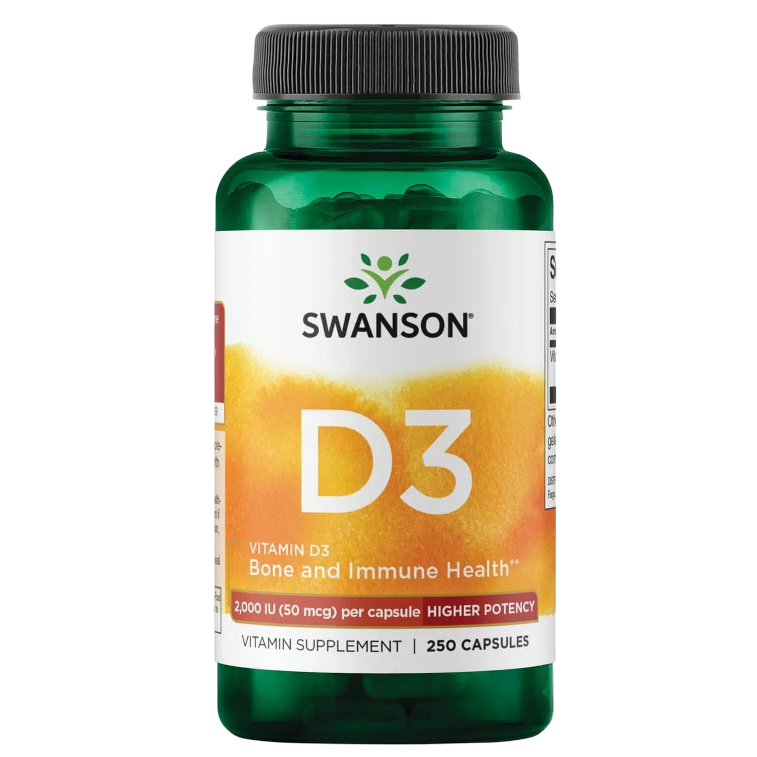 Vitamina D3 Potencia Superior, 250 Caps – Swanson-Wellu