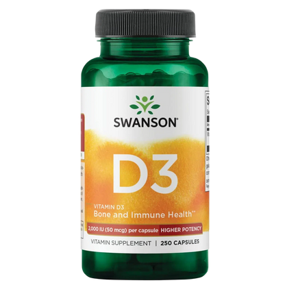 Vitamina D3 Potencia Superior, 250 Caps – Swanson-Wellu