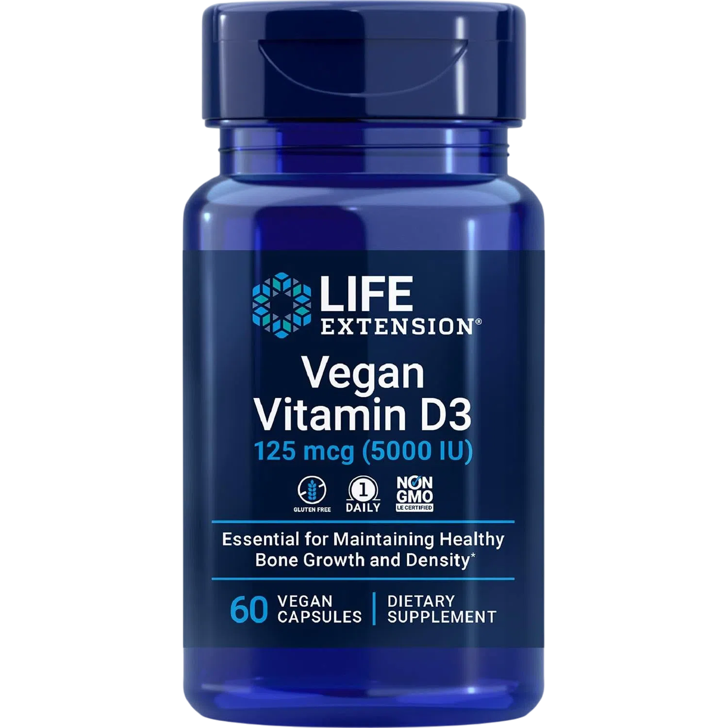 Vitamina D3 Vegana (5,000 IU), 60 Perlas – Life Extension-Wellu