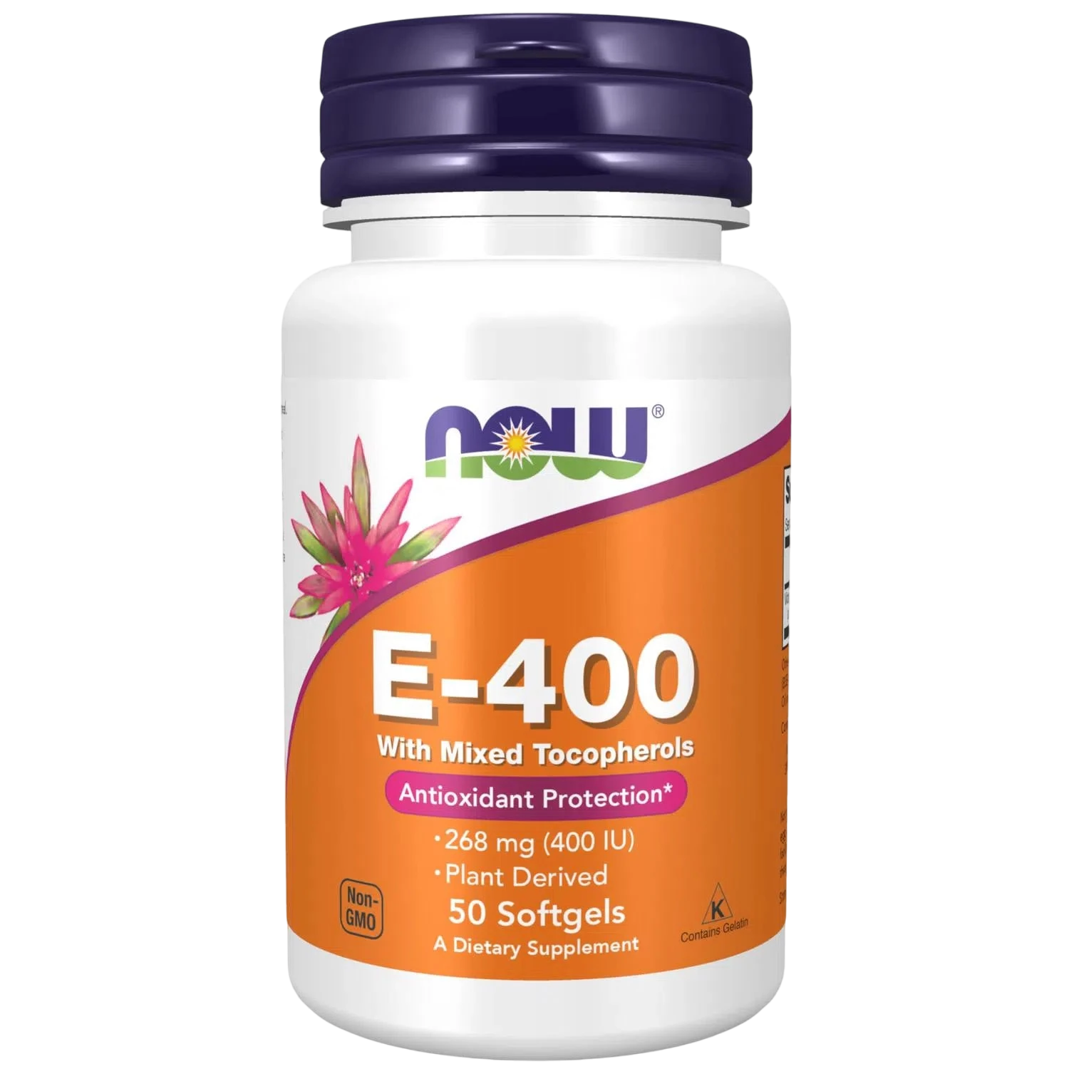 Vitamina E-400 con tocoferoles mixtos, 50 Softgels – NOW Foods-Wellu