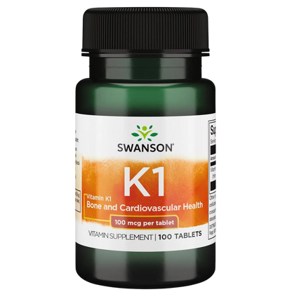 Vitamina K1 (Salud Cardiovascular) 100 mcg, 100 Tab – Swanson-Wellu