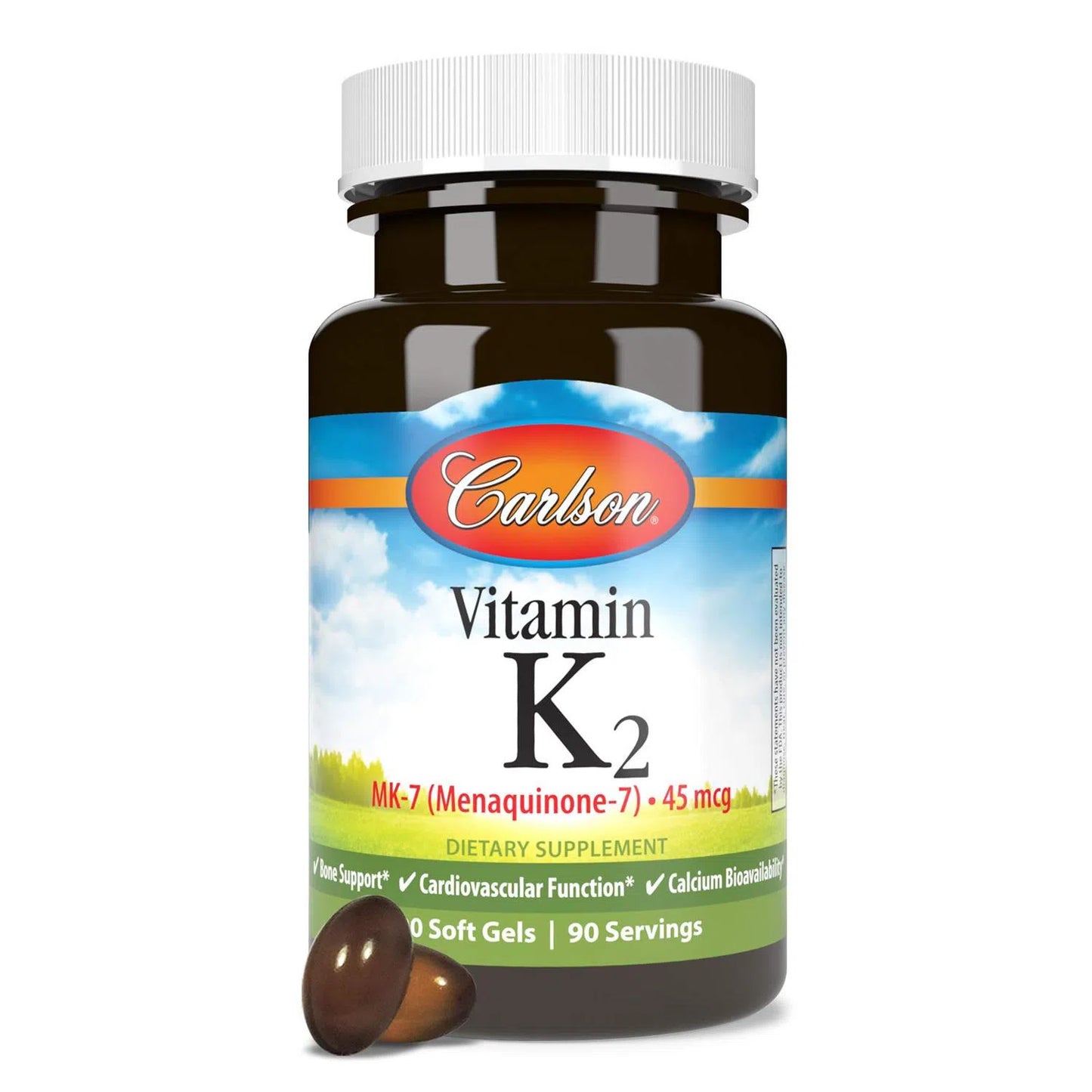 Vitamina K2 45mcg, 90 Softcaps – Carlson Labs-Wellu