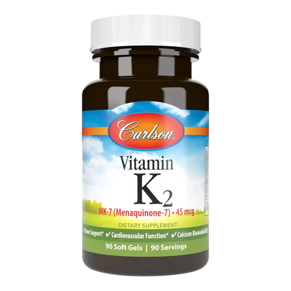 Vitamina K2 45mcg, 90 Softcaps – Carlson Labs-Wellu