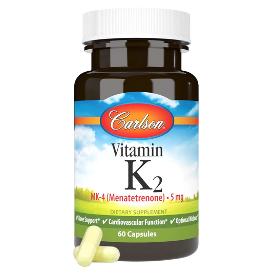 Vitamina K2 5mg, 60 Caps – Carlson Labs-Wellu