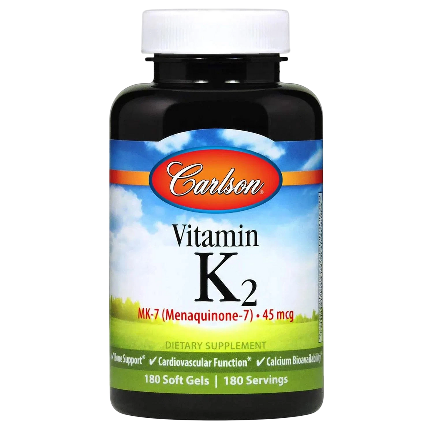 Vitamina K2 (MK-7) 45mcg, 180 Softgels – Carlson Labs-Wellu