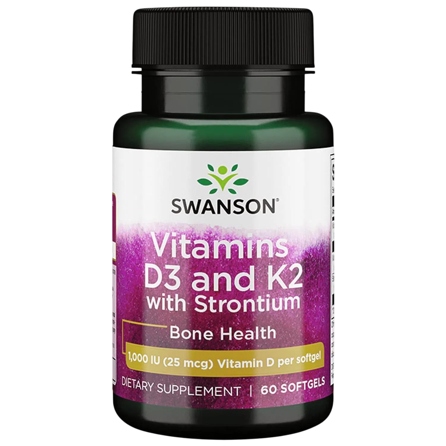 Vitaminas D3 y K2 con Estroncio 25 mcg, 60 Softgels – Swanson-Wellu