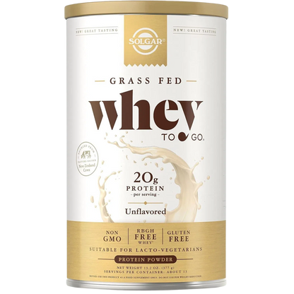 Grass Fed "Whey To Go" Proteína Vanilla 338g – Solgar-Wellu