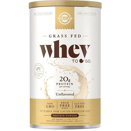 Grass Fed "Whey To Go" Proteína Vanilla 338g – Solgar-Wellu