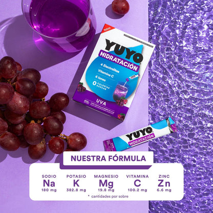 YUYO Hidratación Uva c/10 pz-Wellu