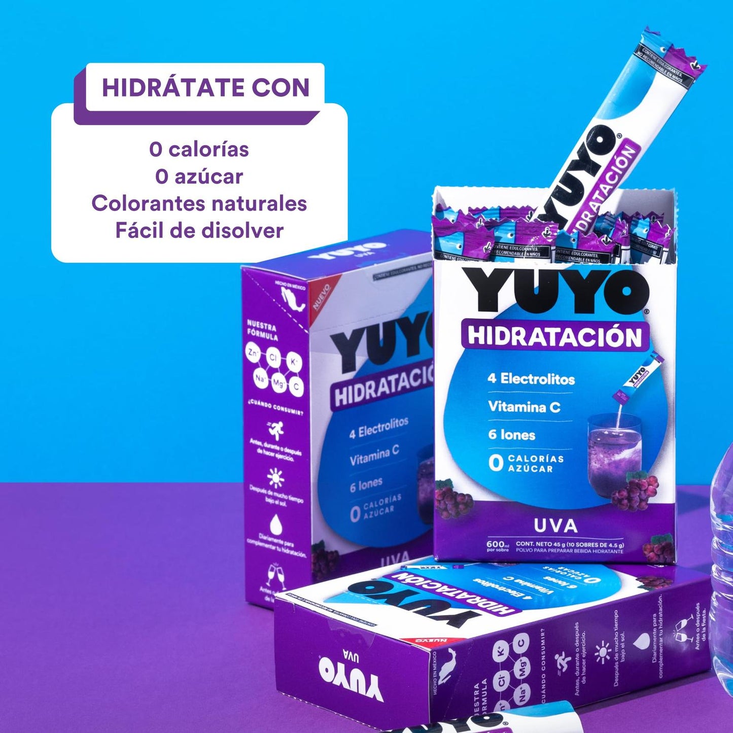 YUYO Hidratación Uva c/10 pz-Wellu